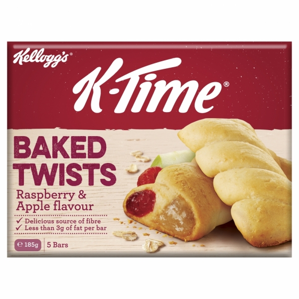 Kellogg's K-Time Twists Raspberry & Apple 5 Pack 185g