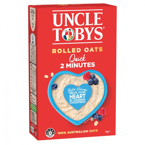 Uncle Tobys Rolled Oats Quick 1kg
