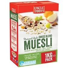 Uncle Tobys Muesli Natural Style Swiss Blend 1kg