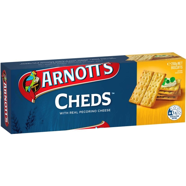 Arnott's Cheds Cheese Crackers 250g