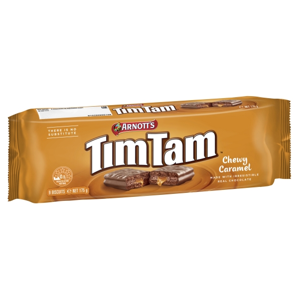 Arnott's Tim Tam Chocolate Biscuits Chewy Caramel 175g