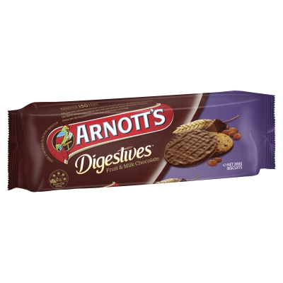 Arnott's Digestives Fruit & Milk Chocolate 200g