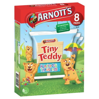 Arnott's Tiny Teddy Hundreds & Thousands 8 Pack 184g