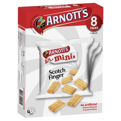 Arnott's Minis Scotch Finger Biscuits 8 Pack 200g