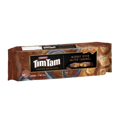 Arnott's Tim Tam Crafted Chocolate Biscuits Murray River Salted Caramel 175g