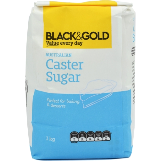 Black & Gold Caster Sugar 1kg