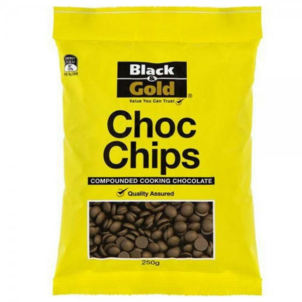 Black & Gold Choc Chips Cooking Chocolate 250g