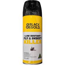 Black & Gold Fly & Insect Spray Low Irritant 300g