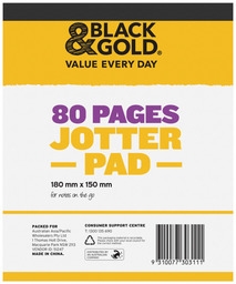 Black & Gold Jotter Pad 80 Sheets