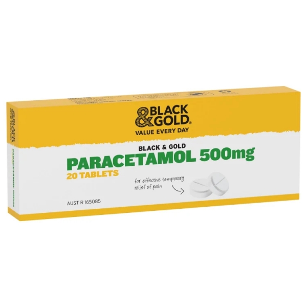 Black & Gold Paracetamol 20 Pack