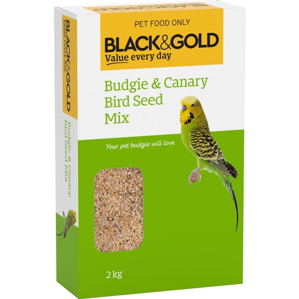 Black & Gold Budgie & Canary Bird Seed Mix 2kg