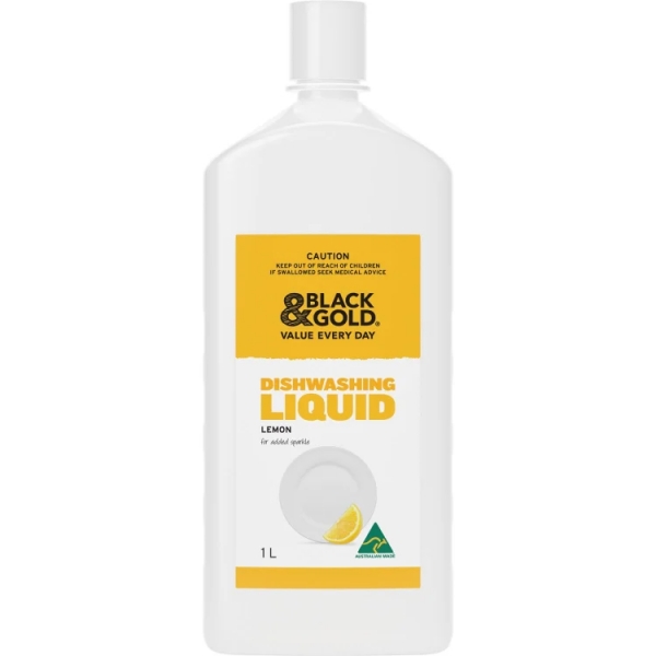Black & Gold Dishwashing Liquid Lemon 1lt | Adelaide's Finest Supermarkets