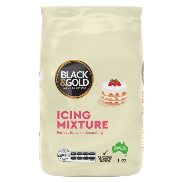 Black & Gold Icing Mixture 1kg