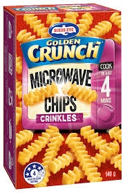 Birds Eye Chips Golden Crunch Microwave Crinkles 140g
