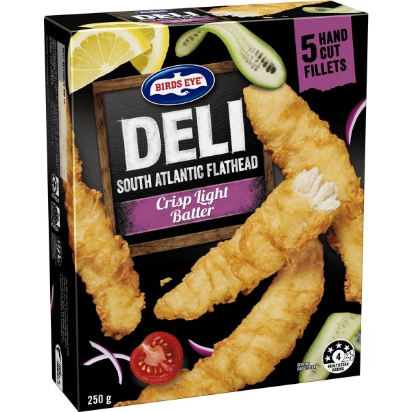 Birds Eye Deli Seasonal Catch Lightly Battered Flathead 250g