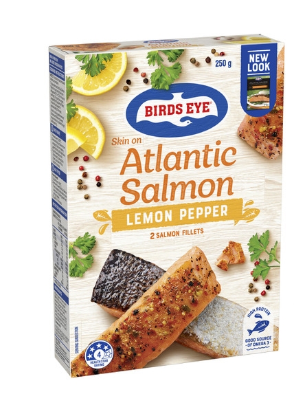 Birds Eye Salmon Fillets Lemon Pepper 2 Pack 250g
