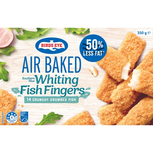 Birds Eye Air Baked Whiting Fish Fingers 14 Pack 350g
