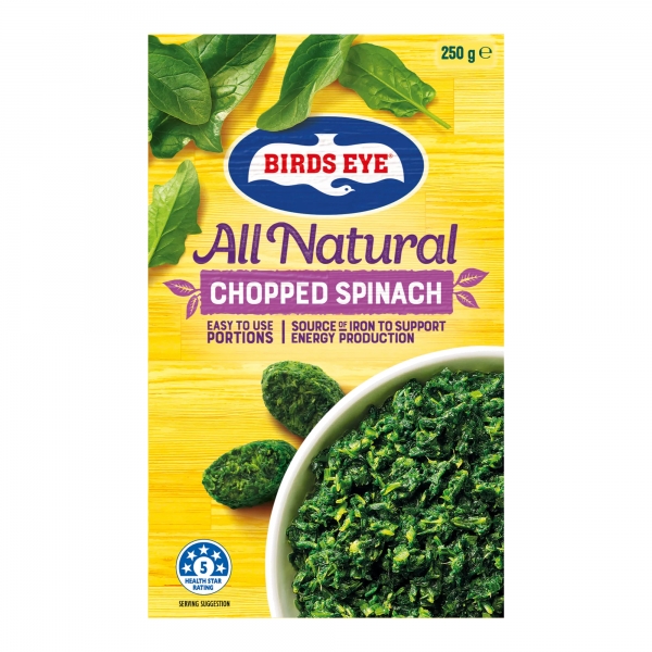 Birds Eye Frozen Chopped Spinach 250g