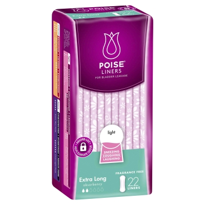 Poise Liners Extra Long 22 Pack