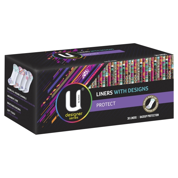 U By Kotex Protect Liners With Design 30 Pack