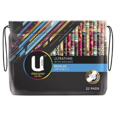 U By Kotex Ultrathins Regular Wings 22 Pack