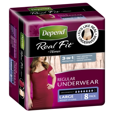 Depend Realfit Underwear Female Large 8 Pack