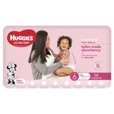 Huggies Nappies Junior Girl Size 6 16kg+ 14 Pack