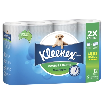 Kleenex Toilet Rolls Double Length 12 Pack