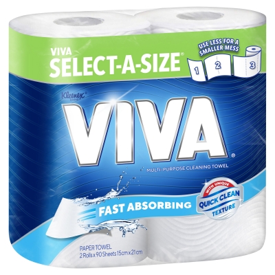 Viva Paper Towel White Select A Size 2 Pack