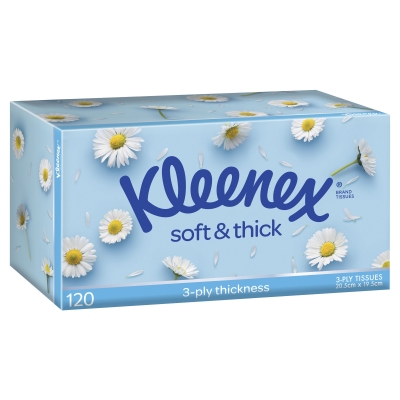 Kleenex Tissues Soft & Thick 120 Pack