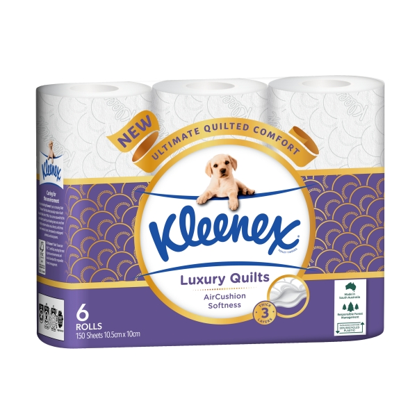Kleenex Toilet  Roll Luxury Quilts 6 Pack