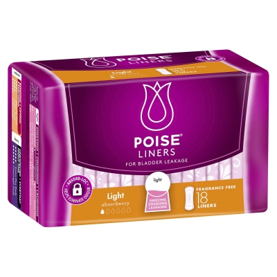 Poise Liners Light 18 Pack