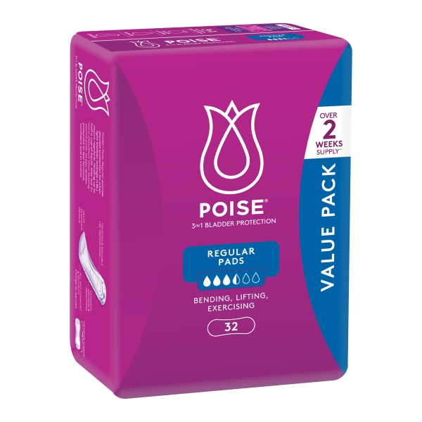 Poise Pads Regular 32 Pack