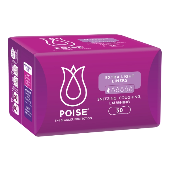 Poise Liners Extra Light 30 Pack