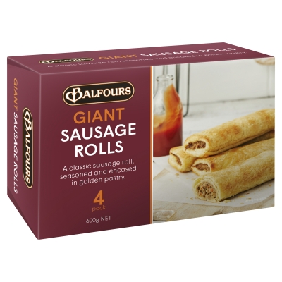 Balfours Giant Sausage Roll 4 Pack 600g