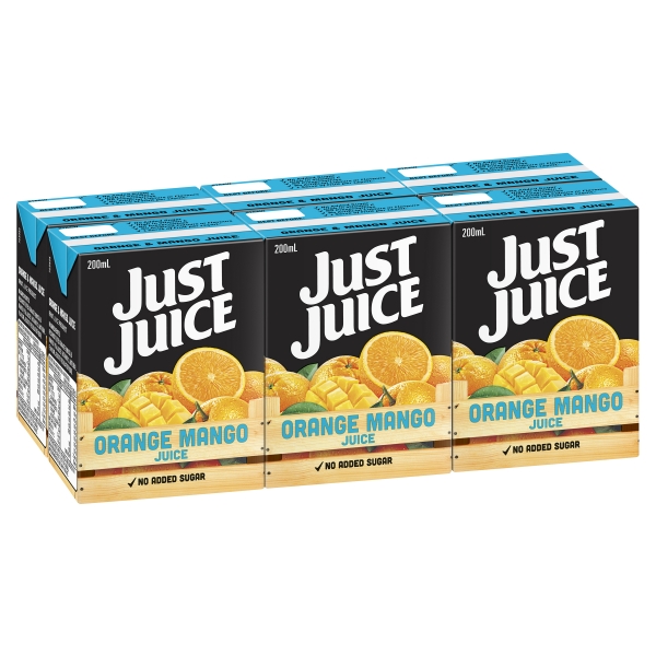 Just Juice Orange Mango Juice 6 x 200ml