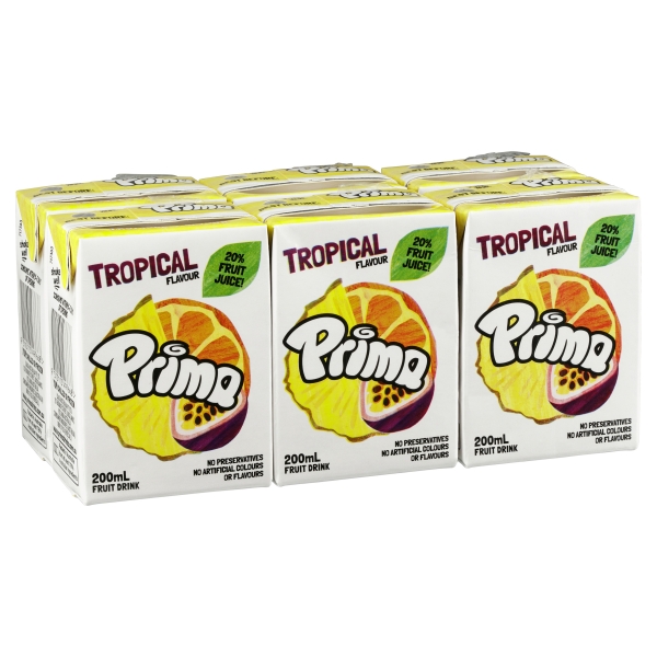 Prima Tropical Fruit Drink 6 x 200ml