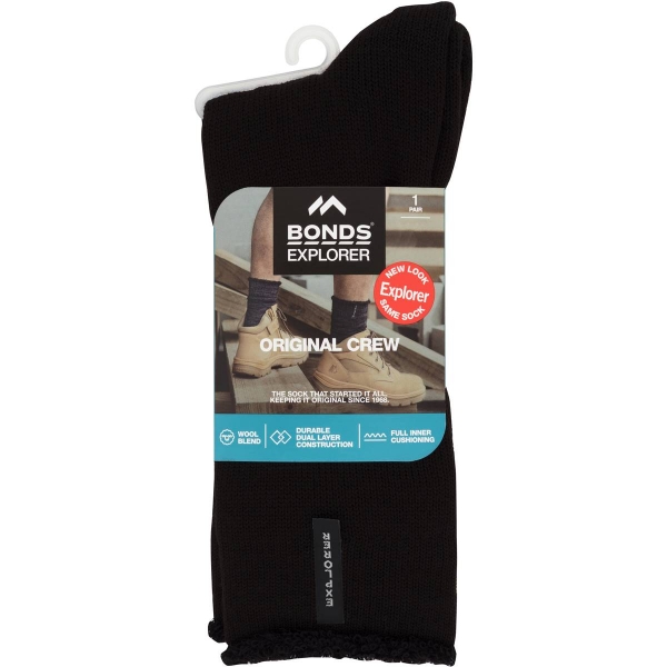 Bonds Explorer Socks Black Size 11+