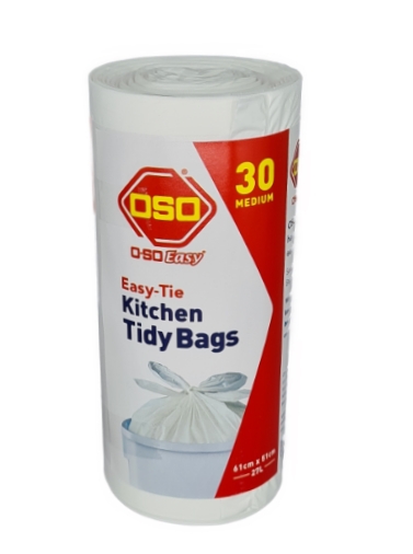 Oso Kitchen Tidy Bags Easy Tie Medium 27lt 30 Pack