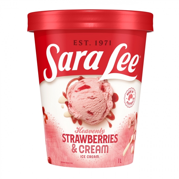 Sara Lee Ice Cream Strawberries and Cream 1lt