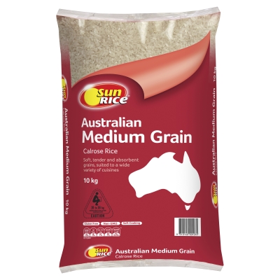 Sunrice White Medium Grain Rice 10kg
