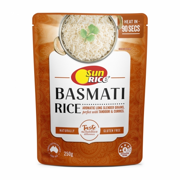 Sunrice Basmati Rice Microwave Pouch 250g