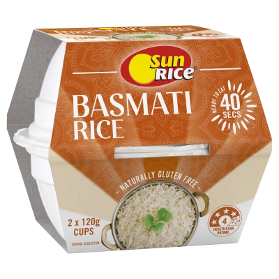 Sunrice Basmati Rice Microwave Cup 2 x 120g