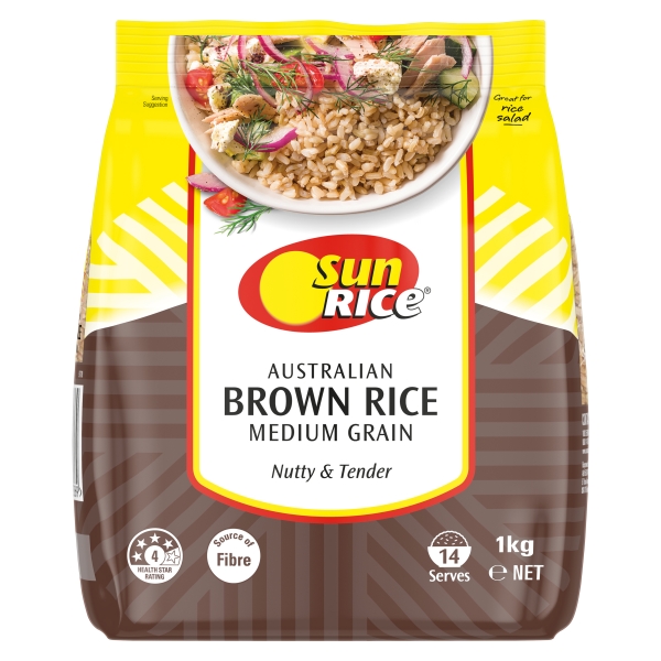 Sunrice Brown Rice Medium Grain 1kg
