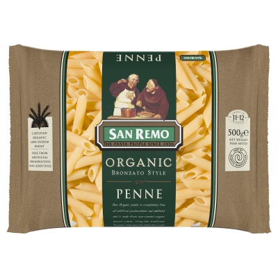 San Remo Organic Bronzato Style Penne 500g