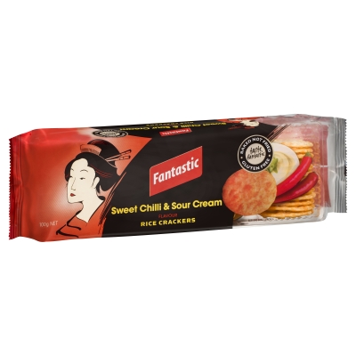 Fantastic Rice Crackers Sweet Chilli & Sour Cream Gluten Free 100g