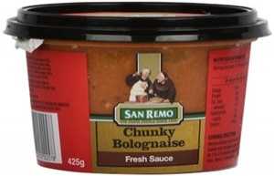 San Remo Chunky Bolognese Pasta Sauce 425g