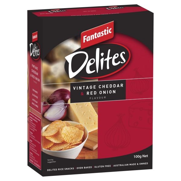 Fantastic Delites Vintage Cheddar & Red Onion 100g
