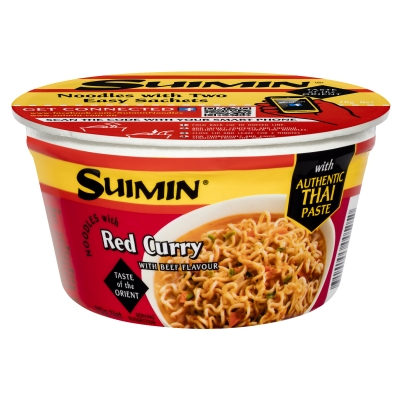 Suimin Noodle Bowl Red Curry Beef 110g