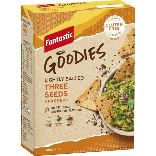 Fantastic Goodies Crackers Flaxseed Pumpkin Sesame 100g